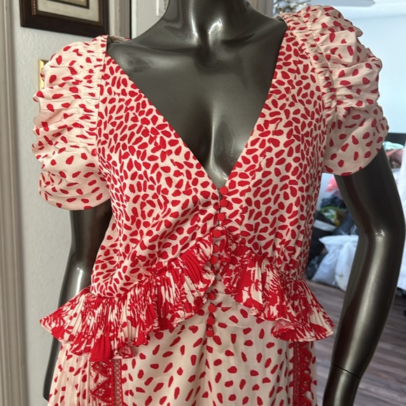COPY - Satin Printed Handkerchief Dress - Picture 13 of 16